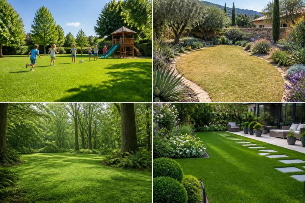 découvrez comment choisir le gazon idéal en fonction de l'usage de votre jardin et des conditions climatiques pour un espace extérieur à la fois esthétique et durable.