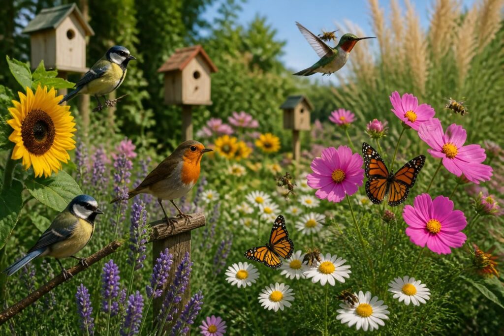 découvrez comment attirer les oiseaux et les pollinisateurs dans votre jardin pour favoriser la biodiversité et embellir votre espace extérieur.