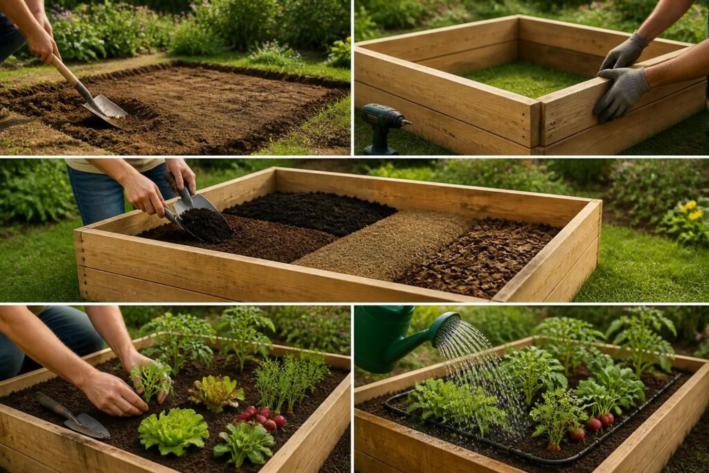 apprenez à créer un carré potager surélevé facilement grâce à ce guide étape par étape, idéal pour cultiver vos légumes et herbes aromatiques chez vous.